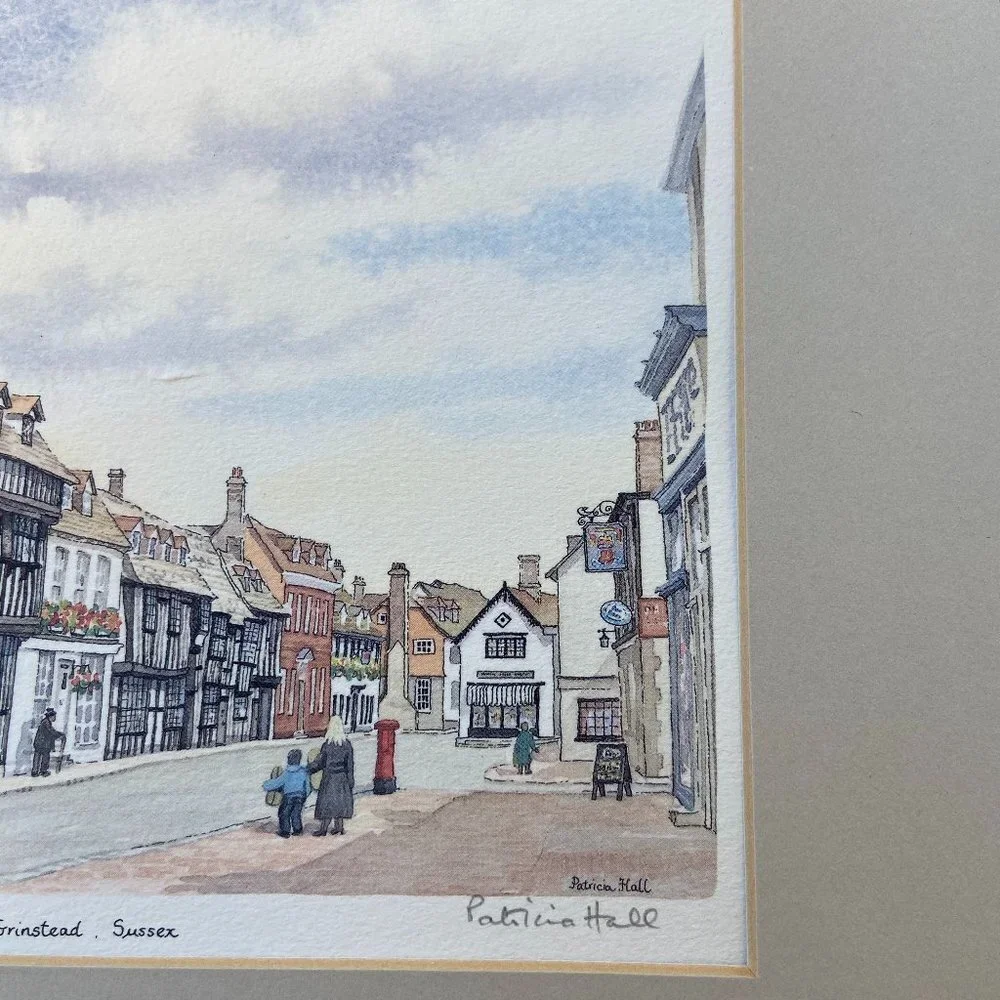 PATRICIA HALL Signed Print Artist SUSSEX